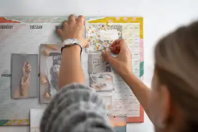 Tableau d’affichage en liège Planificateur de la semaine simple