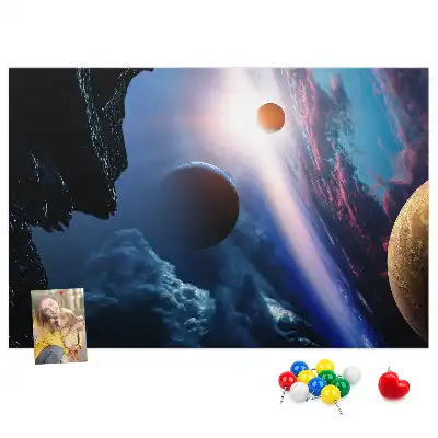 Tableau en liège déco Grande galaxie