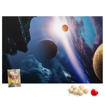 Tableau en liège déco Grande galaxie