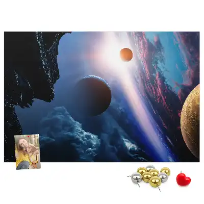 Tableau en liège déco Grande galaxie