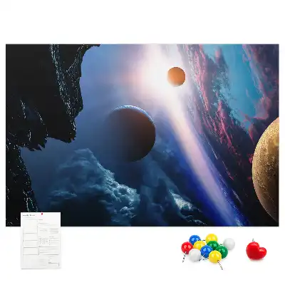Tableau en liège déco Grande galaxie