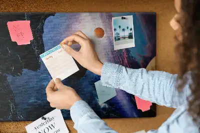Tableau en liège déco Grande galaxie