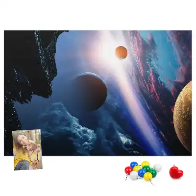 Tableau en liège déco Grande galaxie