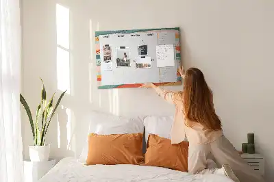 Tableau d’affichage en liège Planificateur de la semaine rétro
