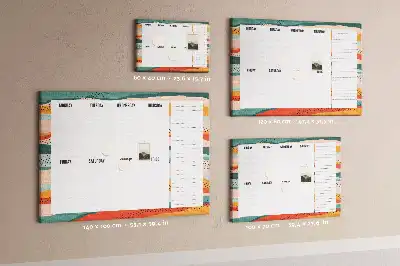 Tableau d’affichage en liège Planificateur de la semaine rétro