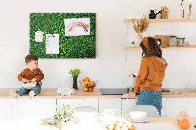 Tableau en liège déco Haie feuilles