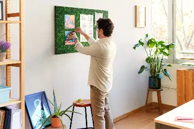 Tableau en liège déco Haie feuilles
