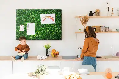 Tableau en liège déco Haie feuilles