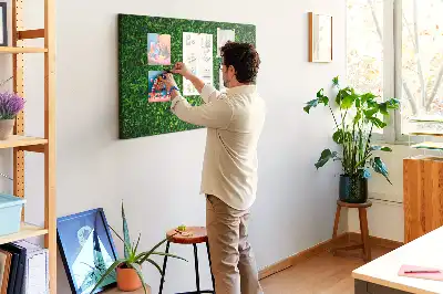 Tableau en liège déco Haie feuilles