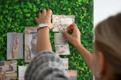Tableau en liège déco Haie feuilles