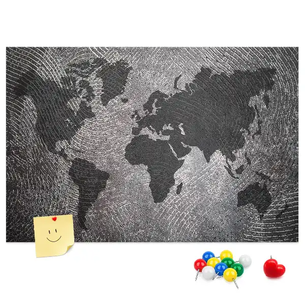 Tableau de liège Monde en béton minimaliste