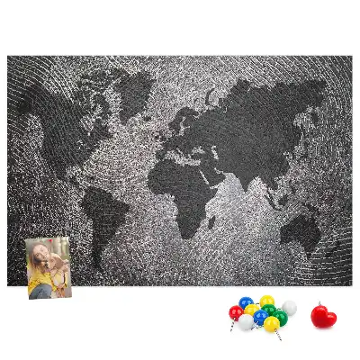 Tableau de liège Monde en béton minimaliste