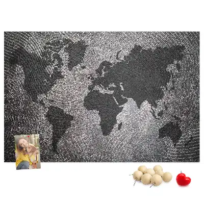 Tableau de liège Monde en béton minimaliste