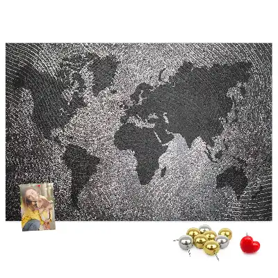 Tableau de liège Monde en béton minimaliste