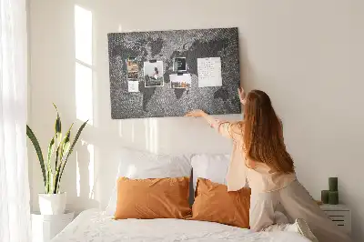 Tableau de liège Monde en béton minimaliste