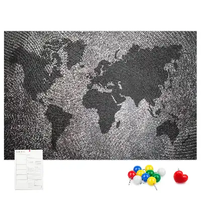 Tableau de liège Monde en béton minimaliste