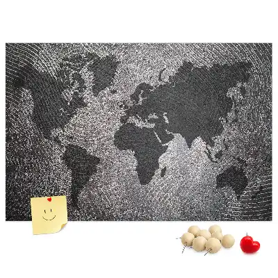 Tableau de liège Monde en béton minimaliste