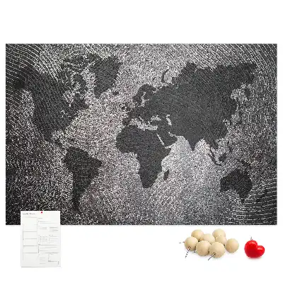 Tableau de liège Monde en béton minimaliste