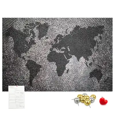 Tableau de liège Monde en béton minimaliste