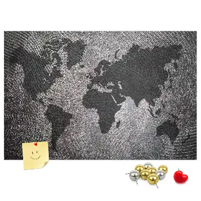 Tableau de liège Monde en béton minimaliste