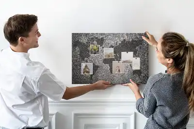 Tableau de liège Monde en béton minimaliste