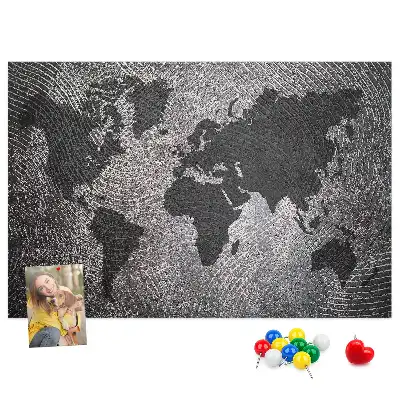 Tableau de liège Monde en béton minimaliste