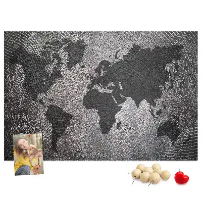 Tableau de liège Monde en béton minimaliste