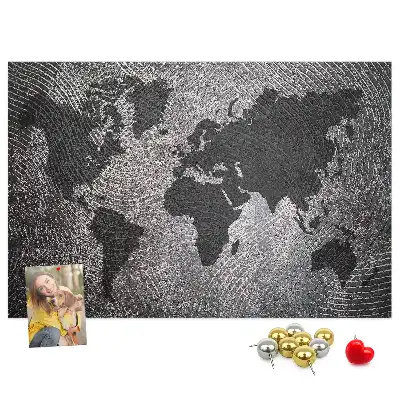 Tableau de liège Monde en béton minimaliste
