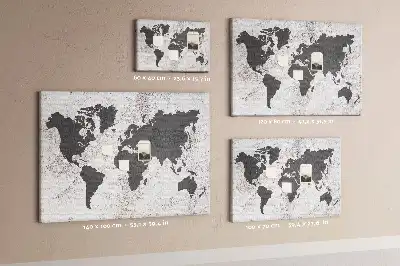 Tableau d’affichage en liège Contour brut des continents