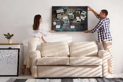 Tableau en liège déco Carte du monde rouille