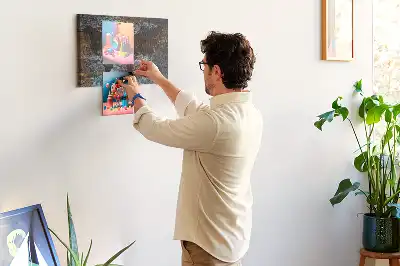 Tableau en liège déco Carte du monde rouille