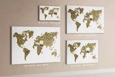 Tableau d’affichage en liège Carte continentale du monde