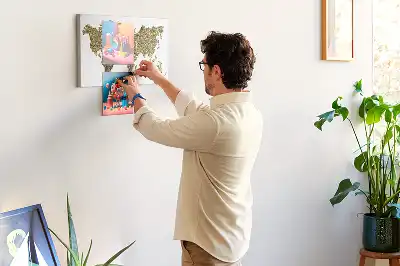 Tableau d’affichage en liège Carte continentale du monde