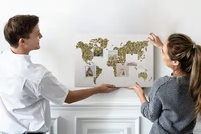 Tableau d’affichage en liège Carte continentale du monde