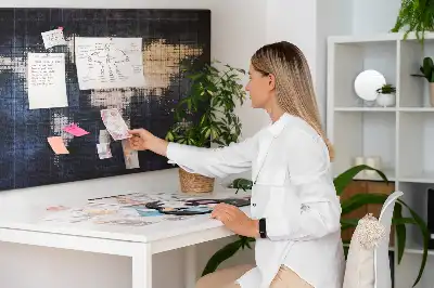 Tableau en liège déco Contour géométrique du monde