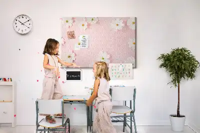 Tableau de liège Fleurs de marguerite
