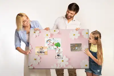 Tableau de liège Fleurs de marguerite