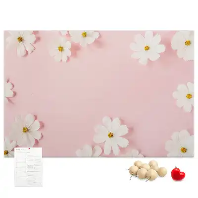 Tableau de liège Fleurs de marguerite