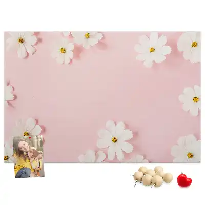 Tableau de liège Fleurs de marguerite
