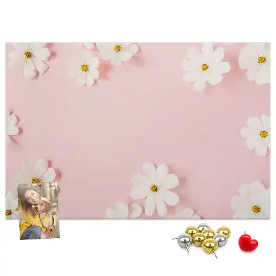 Tableau de liège Fleurs de marguerite