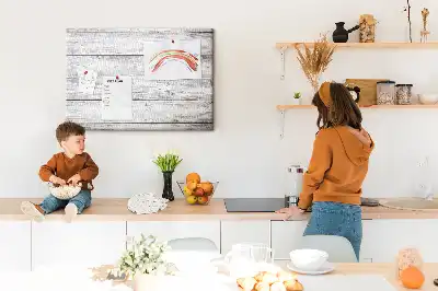 Tableau en liège déco Planches peintes