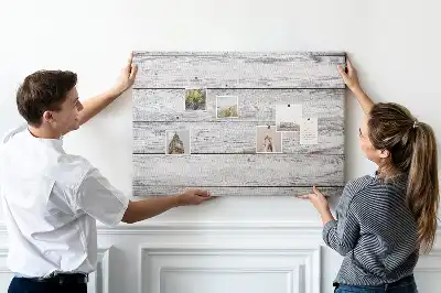 Tableau en liège déco Planches peintes
