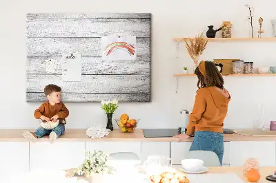 Tableau en liège déco Planches peintes