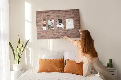 Tableau de liège Brique rouge rustique