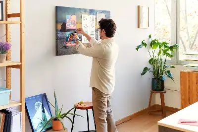 Tableau d’affichage en liège Soleil descendant dans la mer