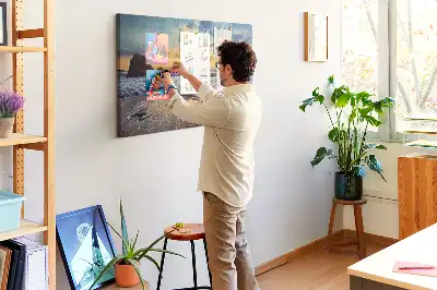 Tableau d’affichage en liège Soleil descendant dans la mer