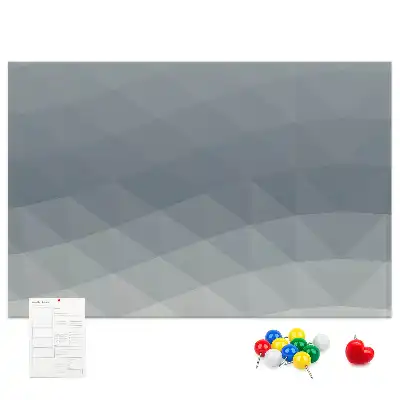 Tableau d’affichage en liège avec motif d'abstraction de vague