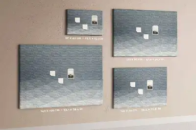 Tableau d’affichage en liège avec motif d'abstraction de vague