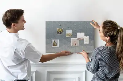 Tableau d’affichage en liège avec motif d'abstraction de vague