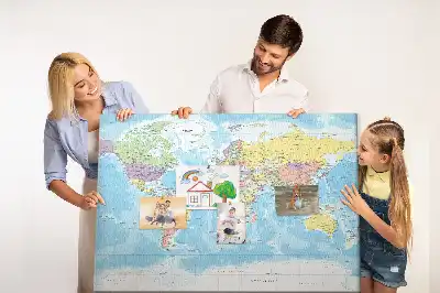Tableau en liège déco Division administrative du monde